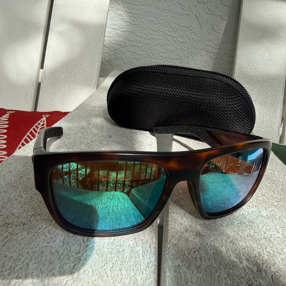 Tortoise Shell Sunglasses with Blue Lenses